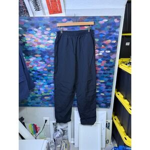 Michele Palmer Vintage black Nylon Track Pants Large Made in USA 90s